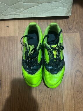 Kids Neon Green Athletic Sneakers - Black Accents